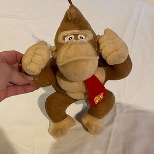 10” Super Mario Donkey Kong Plush Toy with Red Tie